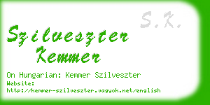 szilveszter kemmer business card